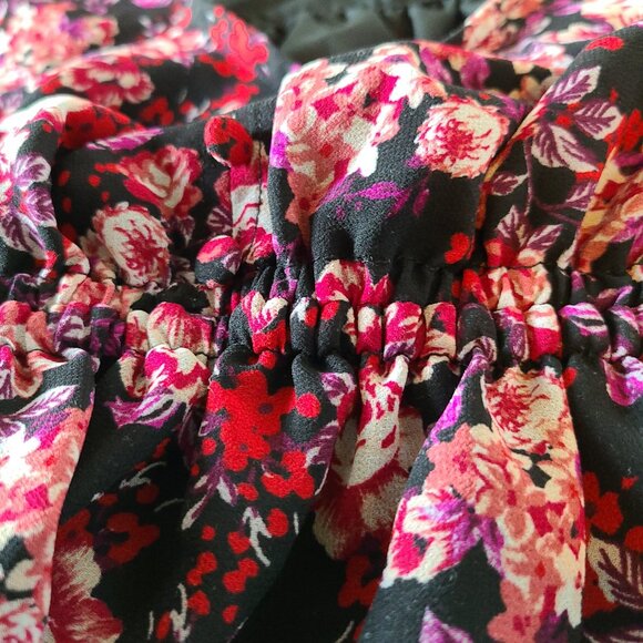 ISABEL MATERNITY - INGRID & ISABEL BURGUNDY FLORAL PRINT 3/4 SLEEVES SZ 2XL(18) - Picture 3 of 13